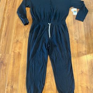 Vuori Blue Relaxed Jumpsuit with Tapered Legs